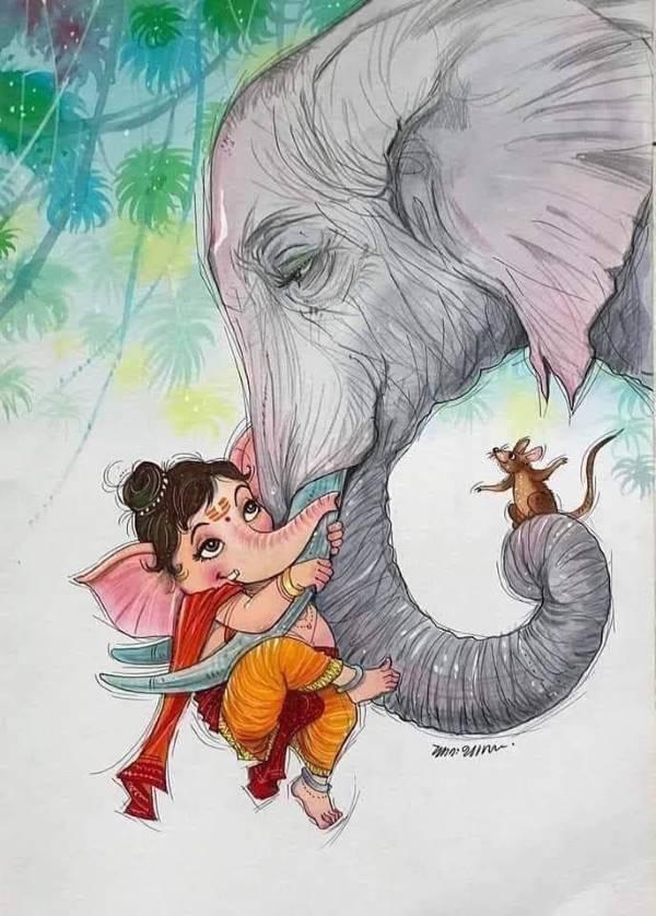 Ganesh Chaturthi Drawing Ideas 2024 Easy and Creative Poster and